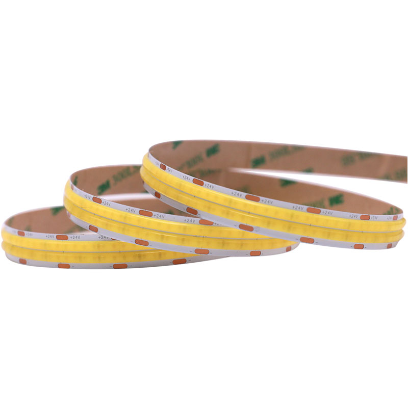 24V Super Bright Double Row Chip On Board LED White Strip 600Chips/m 65Ft No Voltage Drop